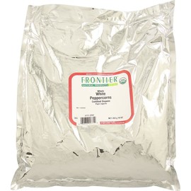 Frontier Co-op Hierbas culinarias, pimienta blanca entera orgánica a granel, 1 libra
