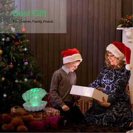 LKUA LED Shell Pearl RGB Color Changing Mood Light, Portable for Home Decoration (Silvery)