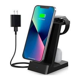 Trexonic 3 in 1 15 Watt Fast Charge Charging Station in Black