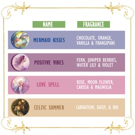 Soul Sticks Hand-Rolled Incense Sticks Variety 4 Pack | 100% Natural Masala Incense Organic Home Fragrance Agarbatti | 15 Grams Per Pack - 60 Grams Total (Medieval Magic)