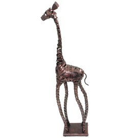 Stoneage Arts Inc 20" Bronze Unique Metal Weave Giraffe Decor