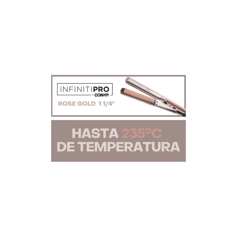 Alaciadora De Cabello Titanio Rose Gold Infiniti Profesional
