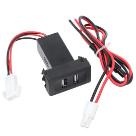 Doo Engy Dual USB Charger Socket with Wiring Harness Dashboard Socket USB Charging Socket Installation Socket Quick Charger USB Adapter for Transporter T4