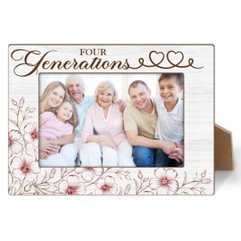 Qssfdgg Four Generations Picture Frame, Family Gifts for Mothers Day Birthday Women Men, 4x6 Wooden Family Photo Frame with Stand -11