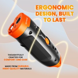 Devogue Dog Bark Deterrent Devices – Rechargeable Anti Barking Device for Dogs – 10 to 12 Meter Long Range Ultrasonic Dog Bark Deterrent - Correct Your Dog's Bad Behavior Instantly with A Button