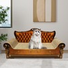 INRLKIT Luxury Cardboard Cat Scratcher Sofa Bed, Couch Shaped Scratching
