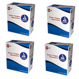 Dynarex IGLNpc Tongue Depressor, Senior, 6 Inches, Non-Sterile, 500 Count (4 Pack)