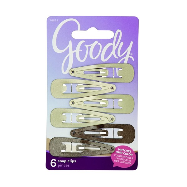Goody Colour Collection Contour Hair Clips, Blonde, 6 Count