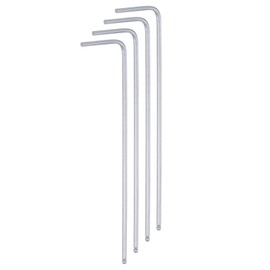 QUARKZMAN 4 Pieces Ball End Hex Key 1.5mm L Shape Long Arm Hex Key Chrome Vanadium Steel Repair Tool for DIY Silver