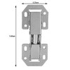 10Pcs Soft Close Cabinet Hinge Furniture Concealed Cupboard Door Hinges