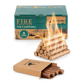 35 pcs Fire Starters for Campfires - Natural Fire Starters Sticks - Water Resistant & Odorless - All-Weather Charcoal Starter - for Indoor and Outdoor Use