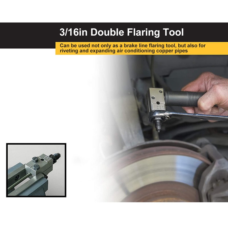 3/16in Flaring Tool Metal Handheld Brake Line Flare Tool for
