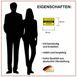 Prolac – 2 x 'Einfahrt freihalten' Sign – PVC Hard Foam – 30 x 20 cm – Traffic Steering – Weather Resistant – Easy to Apply – German Quality