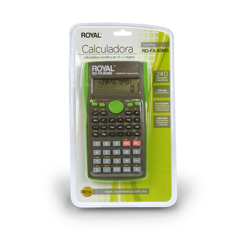 Royal RO-FX-85 MS Calculadora Científica, Color Verde