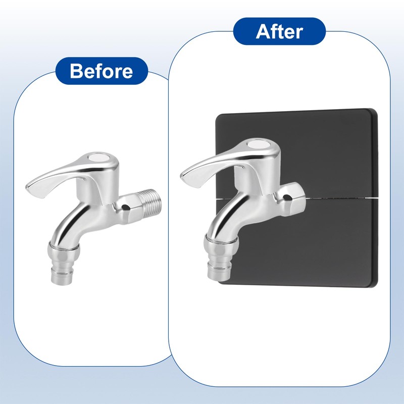 sourcing map 2Pcs ABS Plastics Square Shaped Escutcheon Plate, Wall