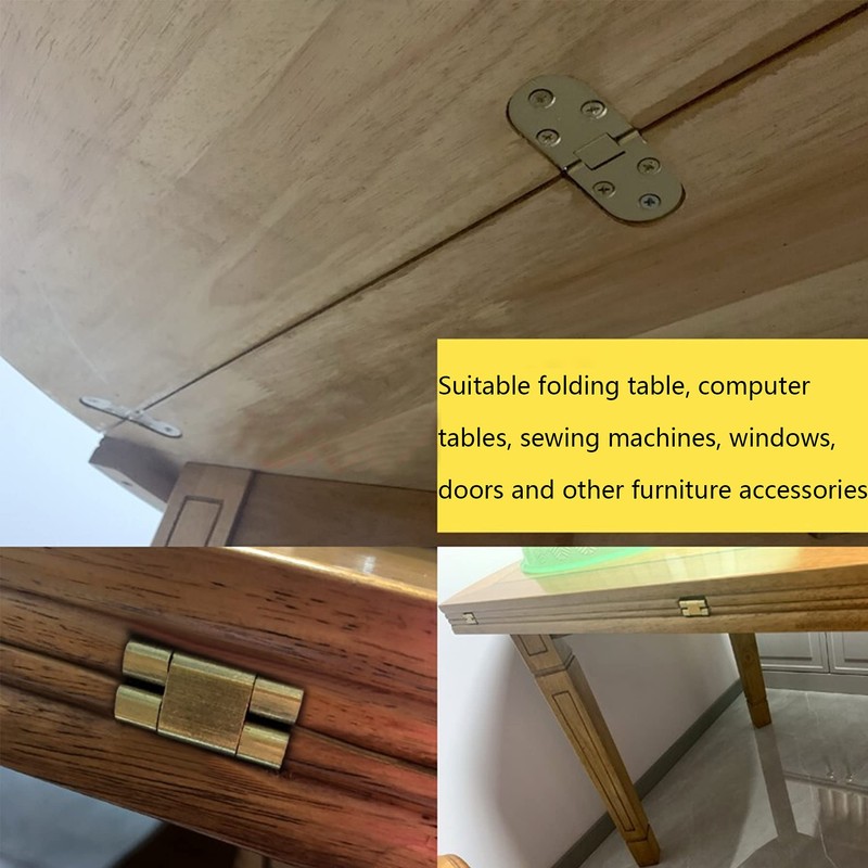 LIKERAINY 180 Degree Brass Flip Hinges Fitting Furniture Hinge for