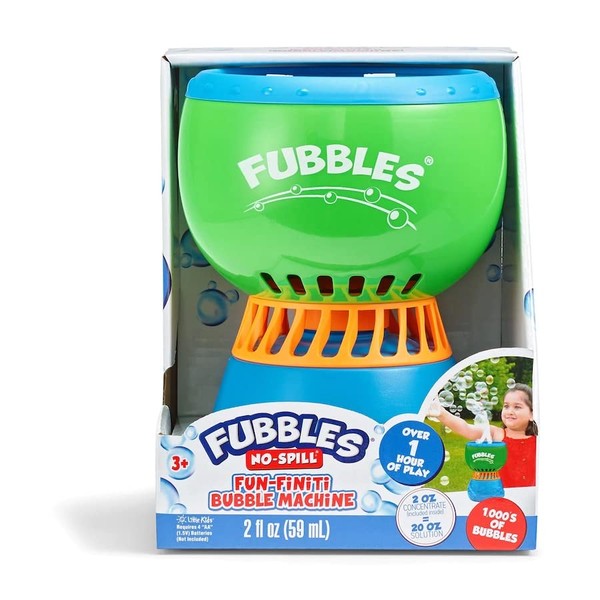 Fubbles No-Spill Fun-Finiti Bubble Machine Active Play for Ages 3 to 8