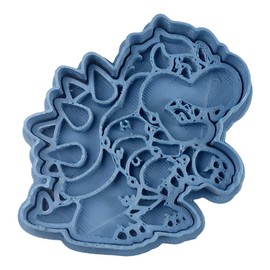Cuticuter Bowser Mario Bros Cookie Cutter, Plastic, Blue, 8 x 7 x 1.5 cm