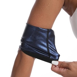 Vigorix Arm Trimmers for Women Compression Sauna Sweat Arm Shaper Bands, Arm Trainer Toner Sleeves for Sports Workout (Blue, XXL/XXXL)
