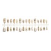 30Pcs Handmade Nails 3D Flower Press on Nails Almond with