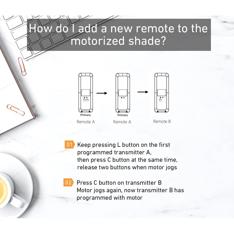 15-Channel Blind Remote Controller, Black -Replacement for Motorized Roller Shades,