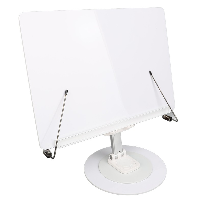 Book Reading Stand Foldable 360 Degree Rotating Book Stand Acrylic