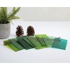 Lanyani Green Transparent Stained Glass Sheets for Craft, 6x4 inch