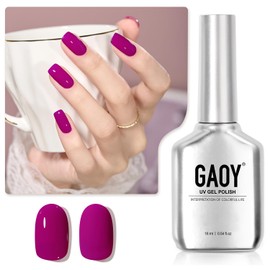 GAOY GAOY Purple Gel Nail Polish, 16ml Soak Off UV Light Cure Gel Polish for Nail Art DIY Manicure at Home, 1607 Plum Purple