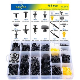 OAUTOO 183pcs for Jeep Grand Cherokee WK WK2 2005-2019 Auto Body Interior and Exterior Retainer Fastener Clip Assortment