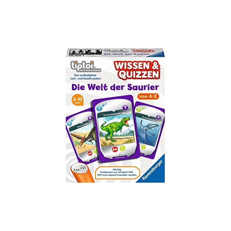 Ravensburger 00078 Tiptoi Knowledge & Quizzes "The World of Dinosaurs"