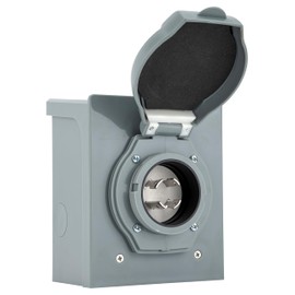 A2 Energy Generator Inlet Box 30 Amp NEMA L14-30P Power Inlet Box 125/250 Volt 4 Prong 7500W Outdoor Generator Transfer Switch Weatherproof Heavy Duty