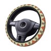 Ethnic Aztec Geometric Native Boho Car Steering Wheel Cover,Non-Slip Elastic