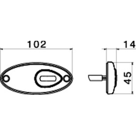 HELLA 964295121 4295 Series Clear LED Side Marker Lamp with Reflex Reflector