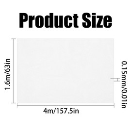 4x1.6m White Tulle Fabrics,Mesh Slightly Stretchy Sheer Fabri,Bolt Net Chinlon Tulle for Gift Wrapping Flower DIY Sewing Crafts Wedding Party Decorations