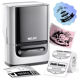 Nelko PM220 Bluetooth Label Maker Portable Thermal Printer for iOS Android PC