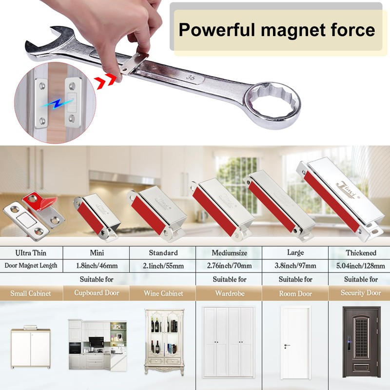 Drawer Magnets Jiayi 12 Pack Ultra Thin Cabinet Door Magnet