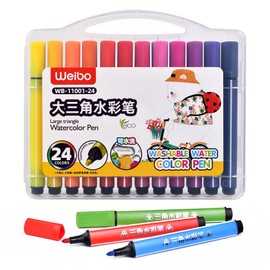 Watercolor Pen, Wash Clean Color Pen, 24 Colors, 3 Colors, Art Marker Pen Set, Brush Pen, Watercolor Bristle Brush, Children, Students, Paintings, Office Supplies, Writing Instruments