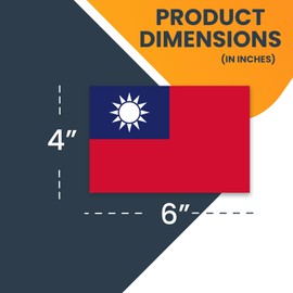 Magnet Me Up Taiwan Taiwanese Flag Car Magnet Decal, 4x6 Inches, Heavy Duty Automotive Magnet for Car, Truck SUV