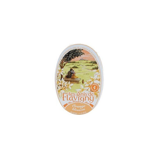 Orange Blossom Flavored Hard Candy 50 g by Les Anis de Flavigny (24 PACK)