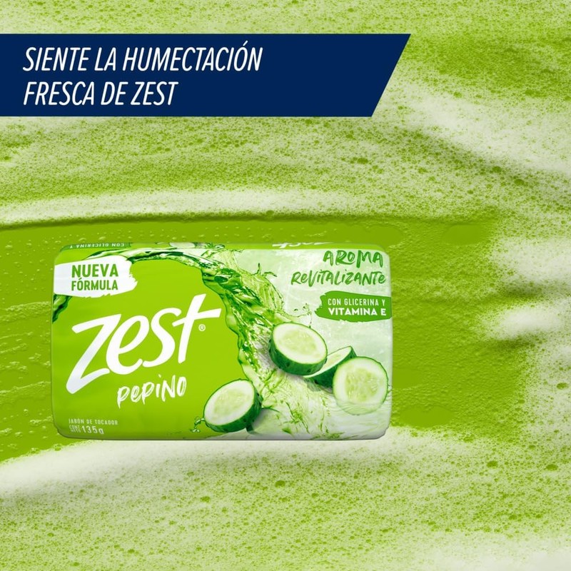 ZEST Jabón de tocador Sábila con Pepino 135 g