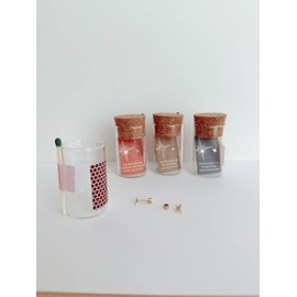 Dainty Little Tiny Thing’s Wish Upon a Star Stud Earrings By Plant Dosage – Nature-inspired Jewelry – Stainless Steel – 18k Gold – 18k Rose-Gold Plated – Cute Glass Jar Packaging – Plastic-Free (18k Gold)