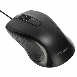 Targus Full-Size Optical Wired Mouse, Black (AMU81AMGL)