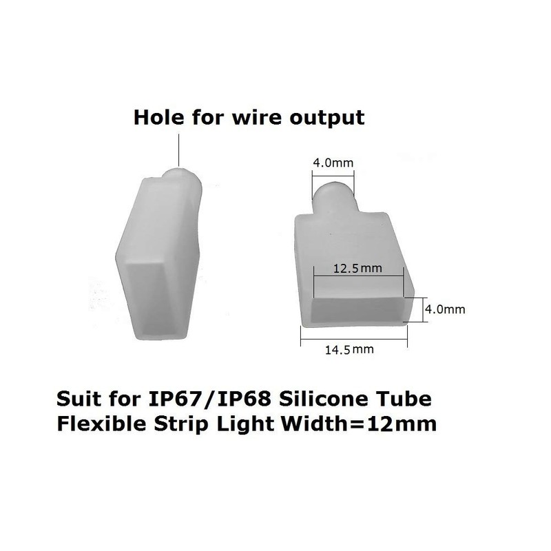 MSDUSA 50 Pack Cable Cap with Sealant Use for 12mm/0.47in