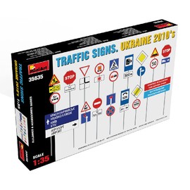 Miniart MIN35635 1:35-Traffic Signs Ukraine 2010's, Various