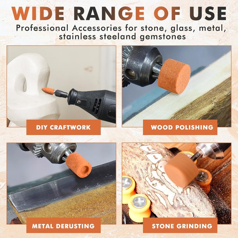 42 Pcs Grinding Wheel Head,Abrasive Mounted Stone Grinding Wheel Head,Mounted