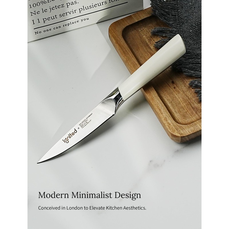 IGNITED CUTLERY 3.5 Inch Paring Knife – German Stainless Steel,