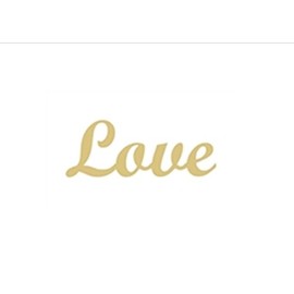 Word Love Cutout Unfinished Wood Home Decor Valentines Day Wedding Door Hanger MDF Shape Canvas Style 2 (12")