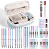 Nicpro 45PCS Aesthetic School Supplies with Big Capacity Pen Case,