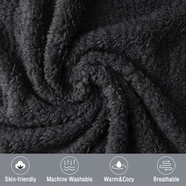 1 Pack of 3 Blankets Super Soft Premium Fluffy Dog Blanket Cat Blanket for Pets Dogs Cats Puppies Black S (45 x 75 cm)