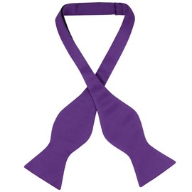 Vesuvio Napoli SELF TIE Bow Tie Solid PURPLE INDIGO Color Men's BowTie